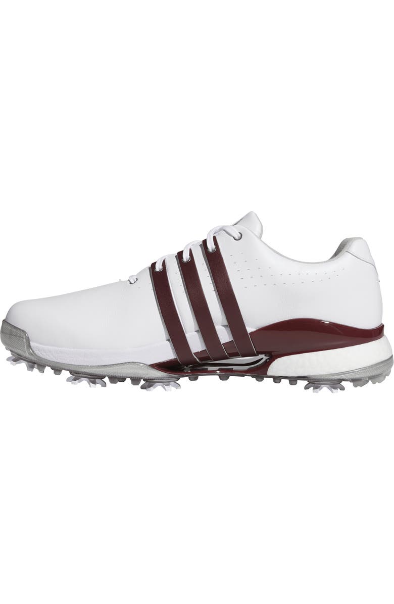 adidas Tour360 24 Golf Shoe, Alternate, color, White/ Maroon/ Iron