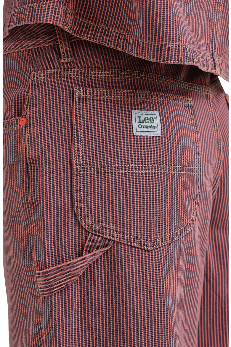x Crayola Carpenter High Rise Straight Leg Jeans, Alternate, color, RED ORANGE STRIPE