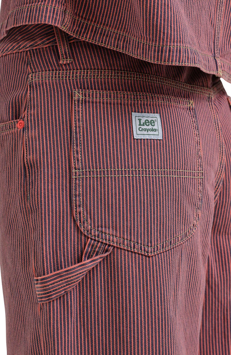 Lee x Crayola Carpenter Straight Leg Jeans, Alternate, color, Red Orange Stripe
