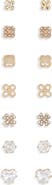 Panacea 7-Pack Cubic Zirconia Stud Earrings