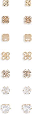 Panacea 7-Pack Cubic Zirconia Stud Earrings