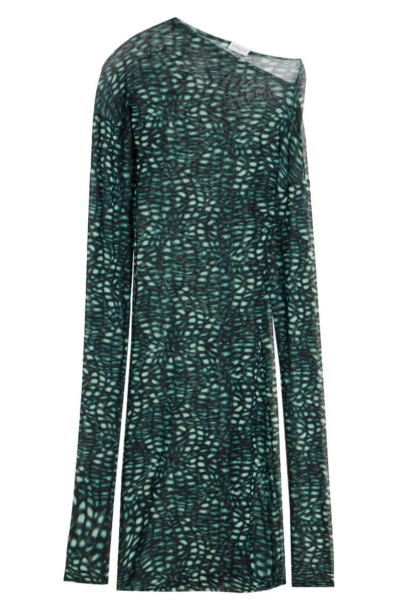 Dries Van Noten Hoan Print Ruched Mesh Top, Alternate, color, 