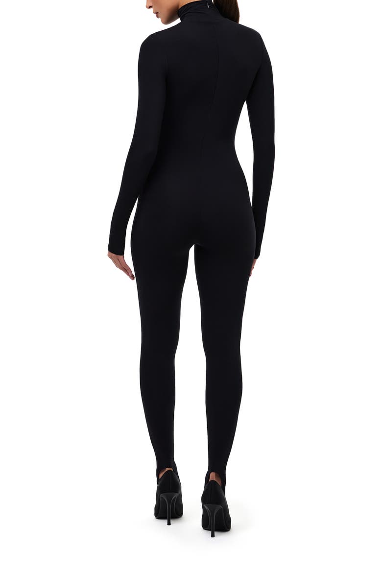 Long Sleeve Stirrup Jumpsuit, Alternate, color, BLACK