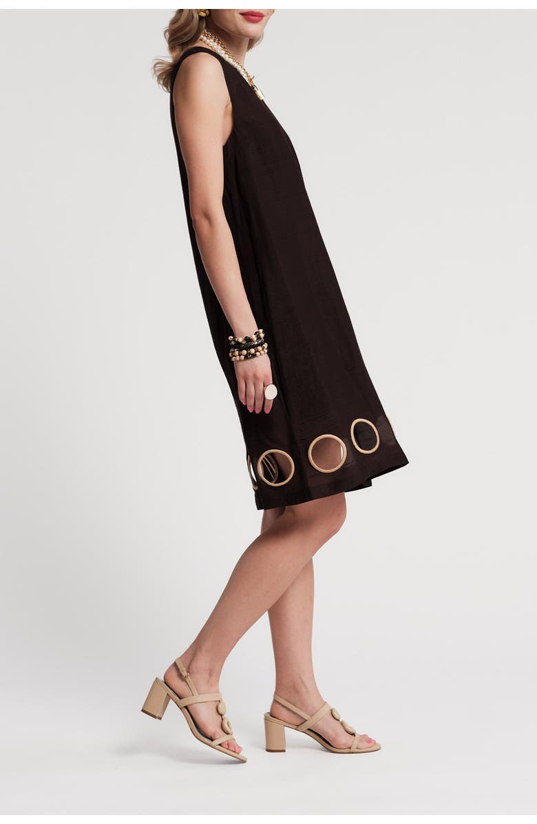 Frances Valentine Lilly Cut Out Mini Dress, Alternate, color, Black/Taupe