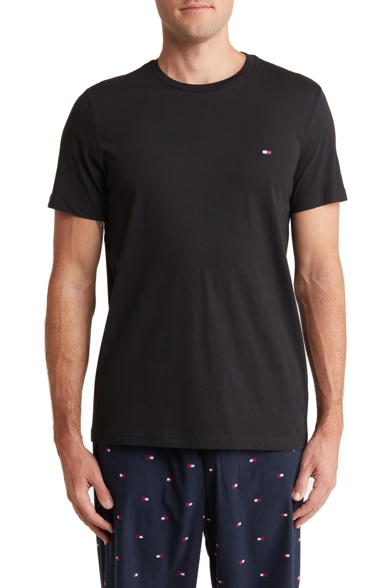 Core Flag Crewneck Tee, Main, color, BLACK
