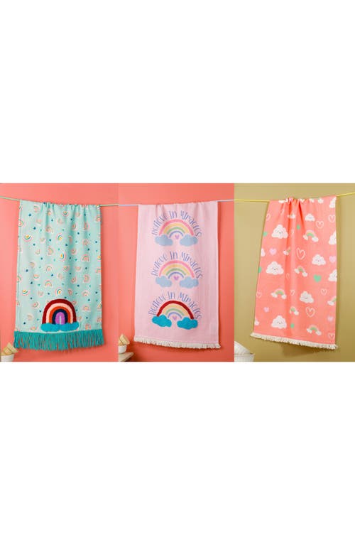 Tiramisu Set Of 3 The Believe In Miracles Artisan Kitchen Tea Towel Set In Multi