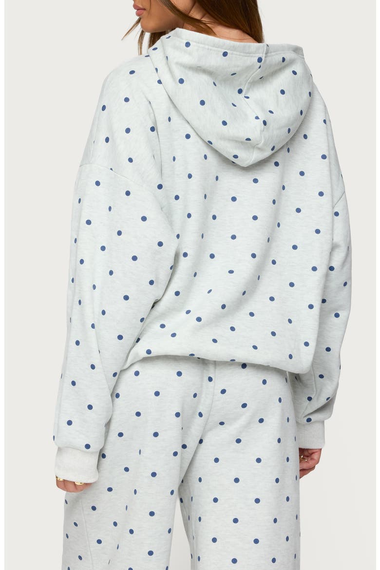NY Babe Polka Dot Hoodie, Alternate, color, GRAY-MELANGE