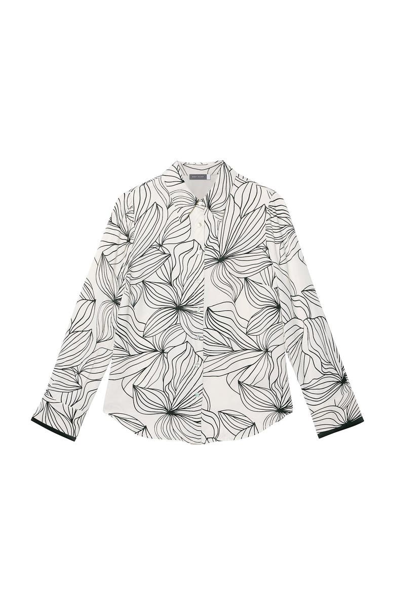 MINT VELVET Floral Print Satin Shirt, Alternate, color, Cream