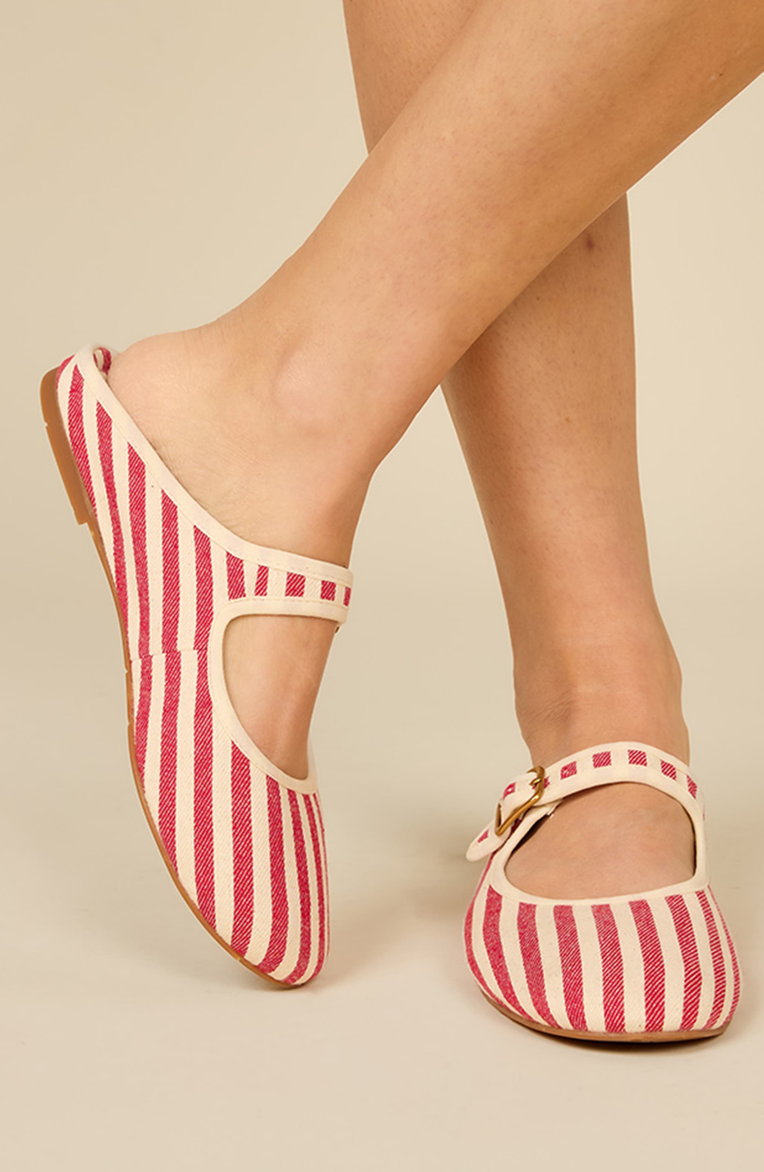 Willow Mary Jane Ballet Slide, Alternate, color, Kiss Stripe