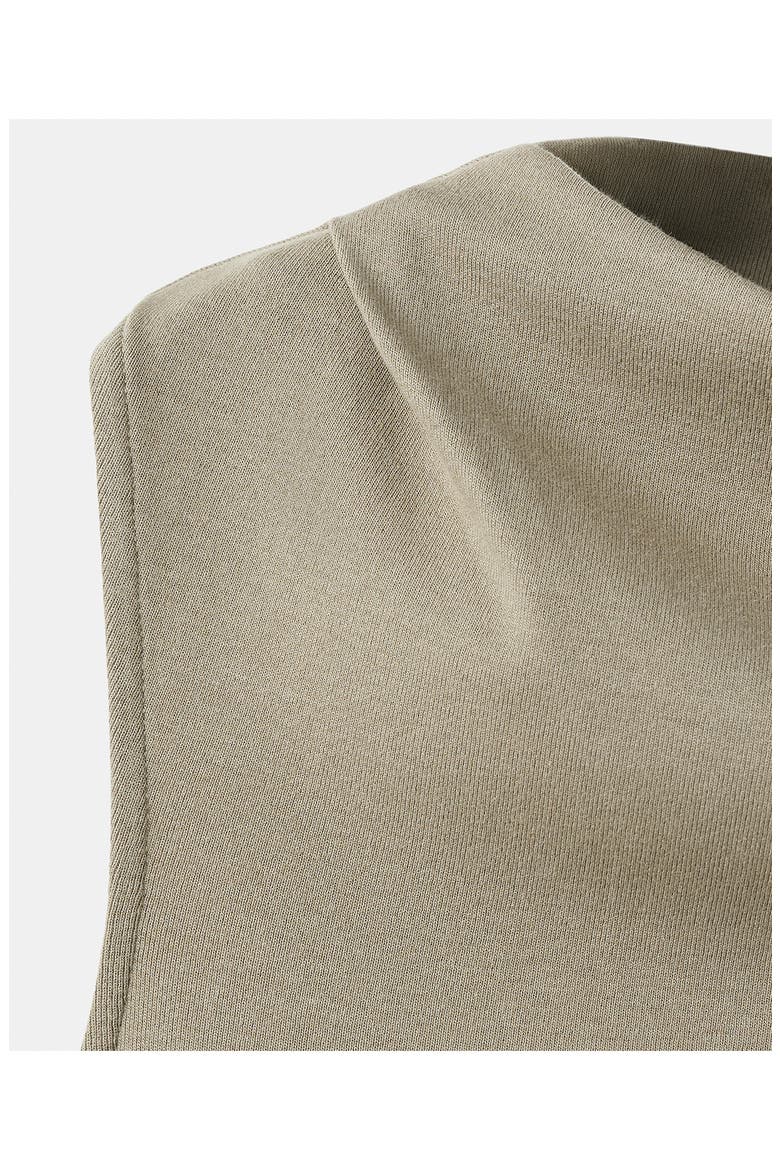 Asymmetric Cut Draped Midi Dress, Alternate, color, KHAKI GREEN