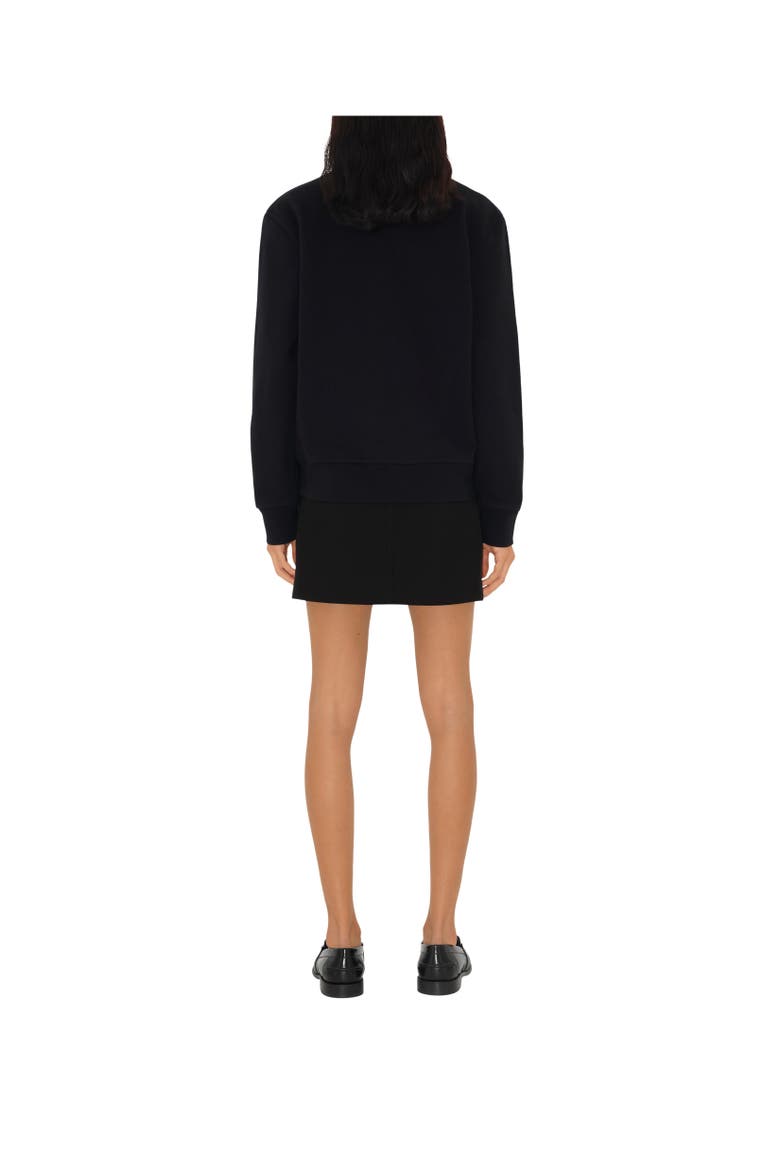 Daisy Logo Cotton Sweatshirt, Alternate, color, Black