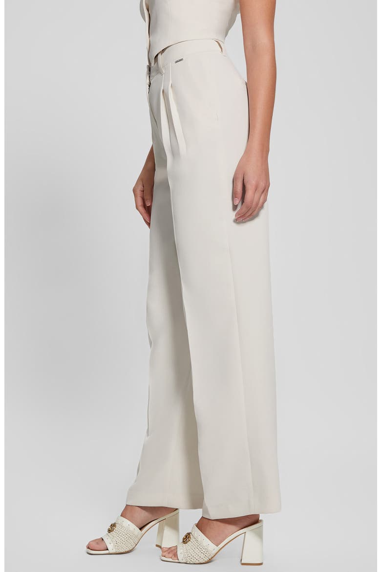 Adele Front Pleat Wide Leg Pants, Alternate, color, CREAM WHITE