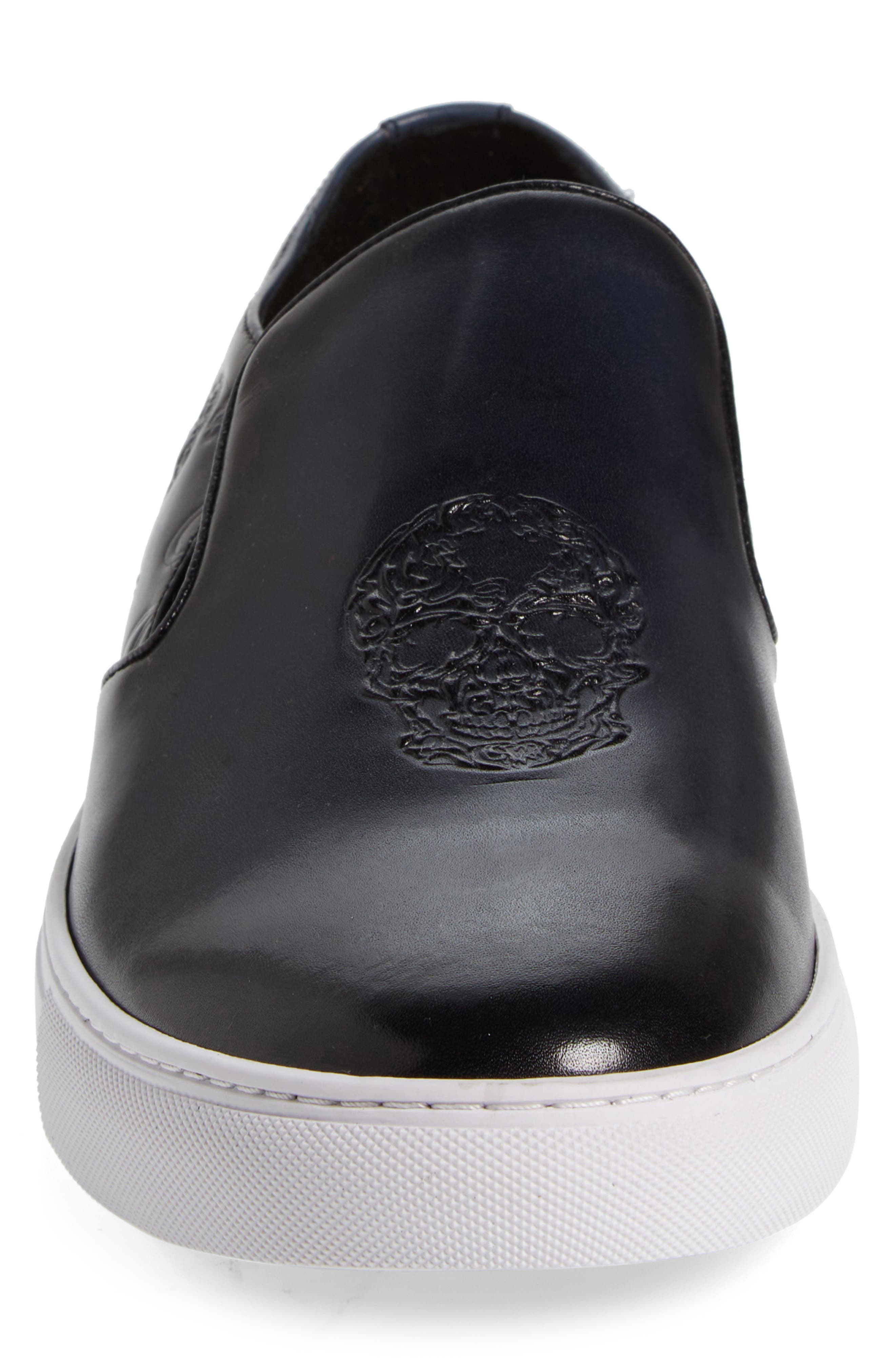 Robert Graham Floyd Debossed Leather Sneaker, Alternate, color, 