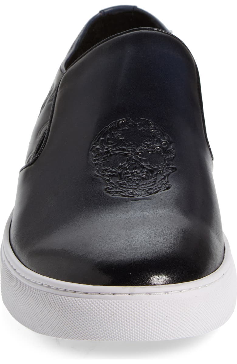 Robert Graham Floyd Debossed Leather Sneaker, Alternate, color,