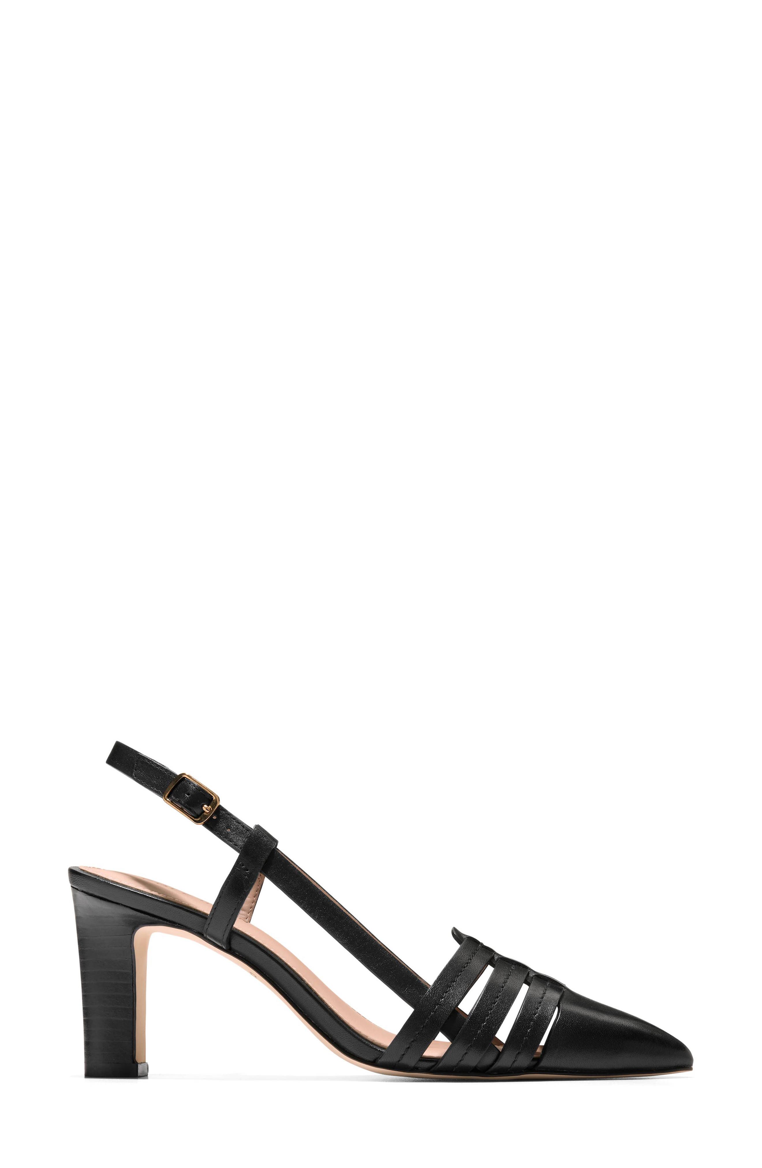 Cole Haan Mylah Slingback Pump, Alternate, color, Black Leather