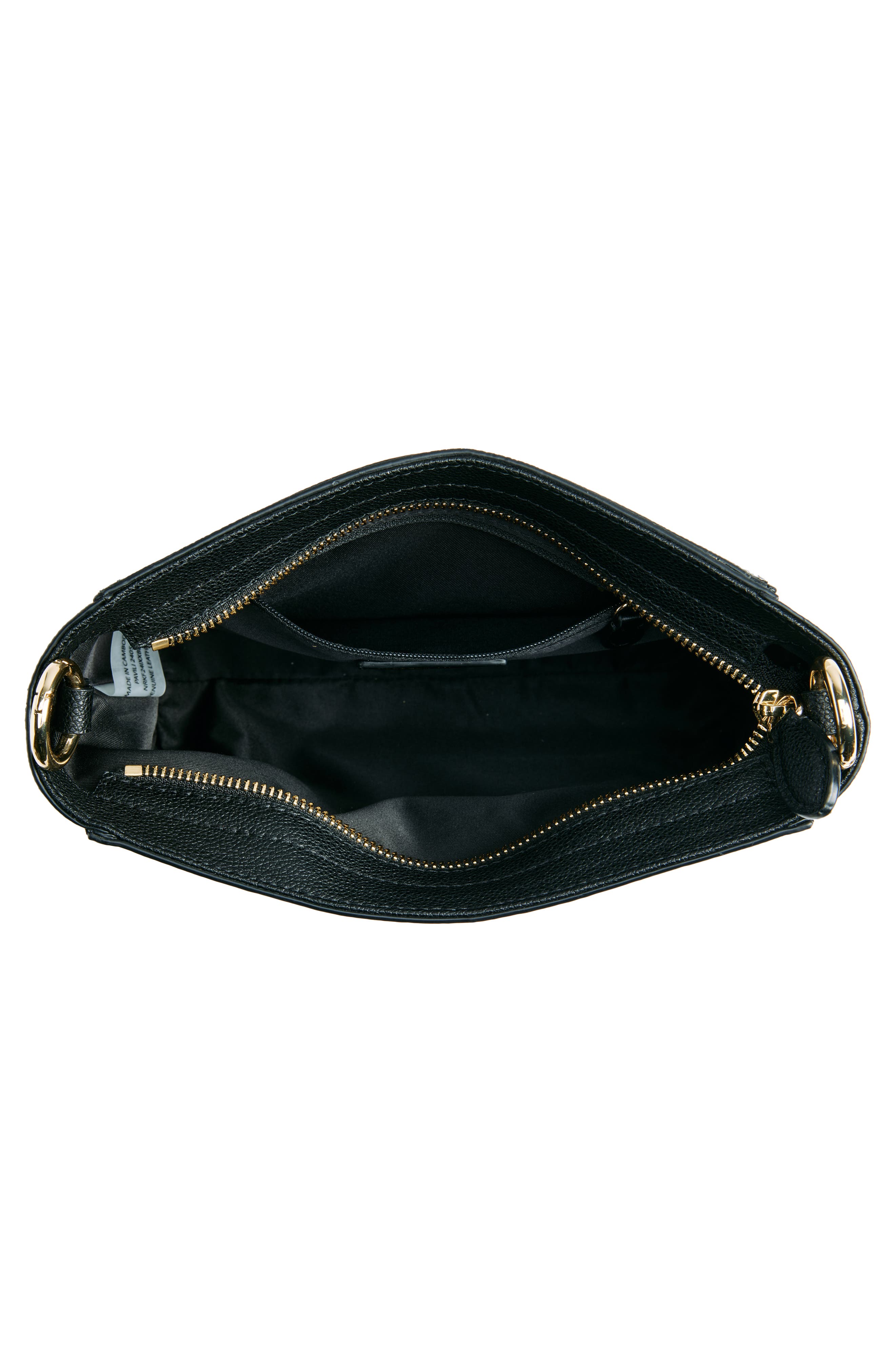 Rebecca Minkoff Gabby Leather Crossbody Bag, Alternate, color, Black