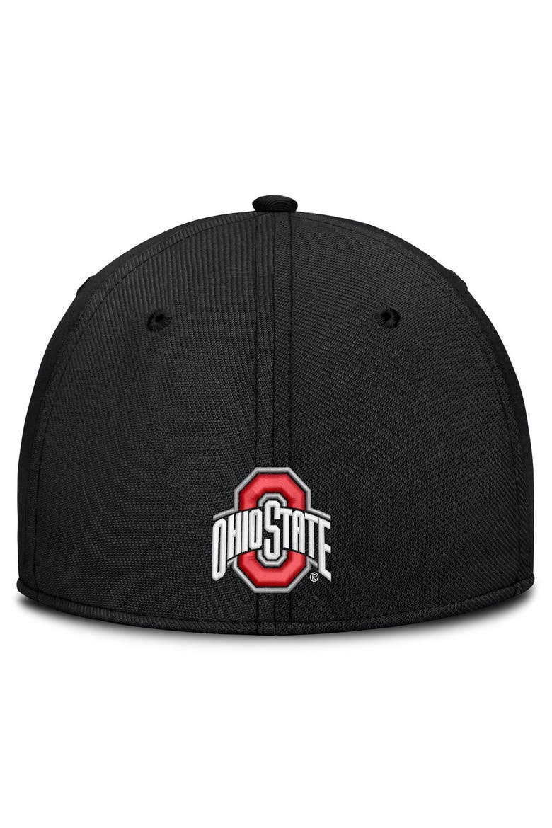 Men's Nike Black Ohio State Buckeyes Game Day Rise Swooshflex Hat, Alternate, color, Black