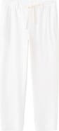 MANGO Relaxed Fit Cotton & Linen Pants