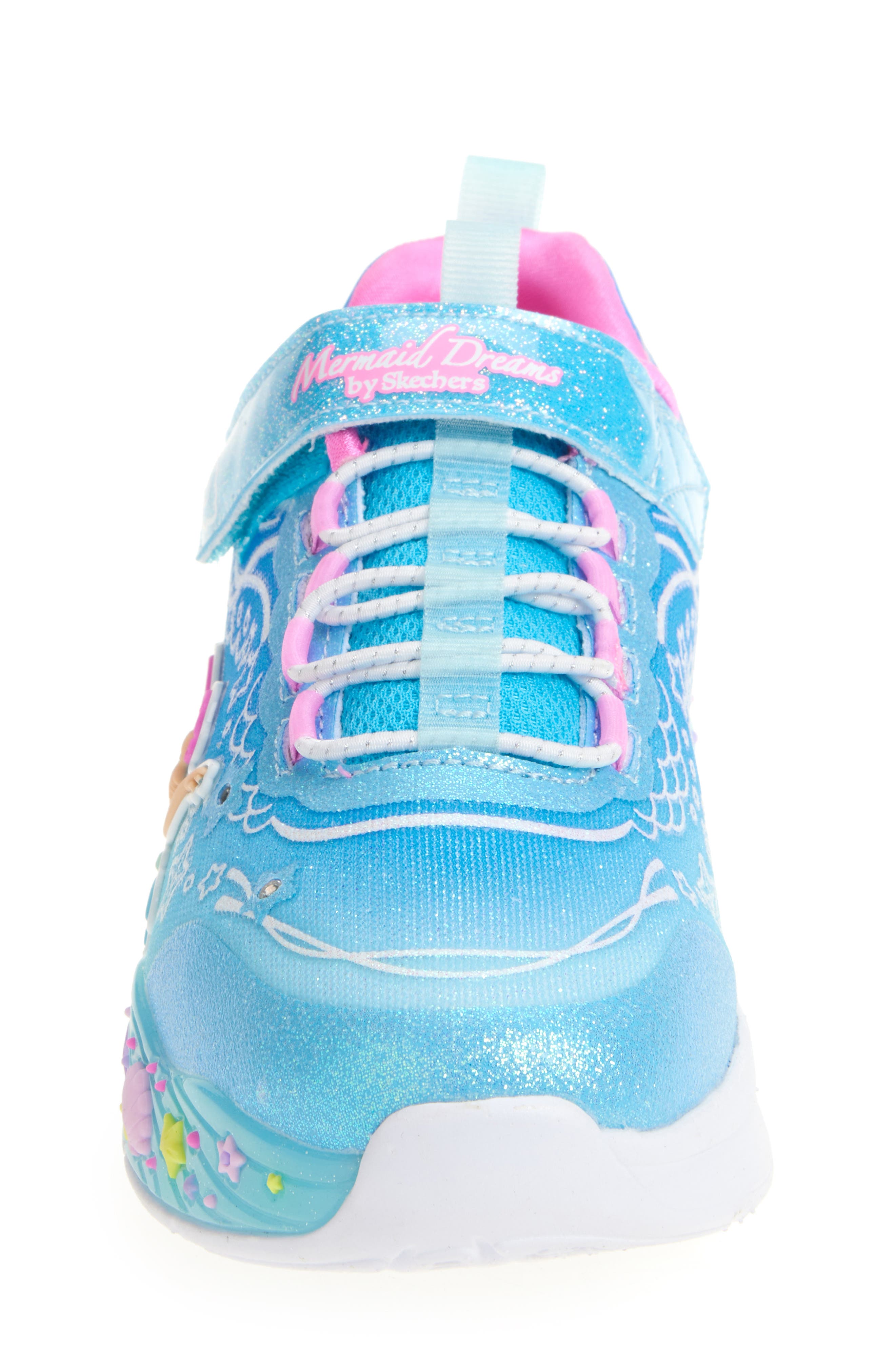 SKECHERS Kids' Mermaid Dreams S-Light Sneaker, Alternate, color, Blue/ Multi