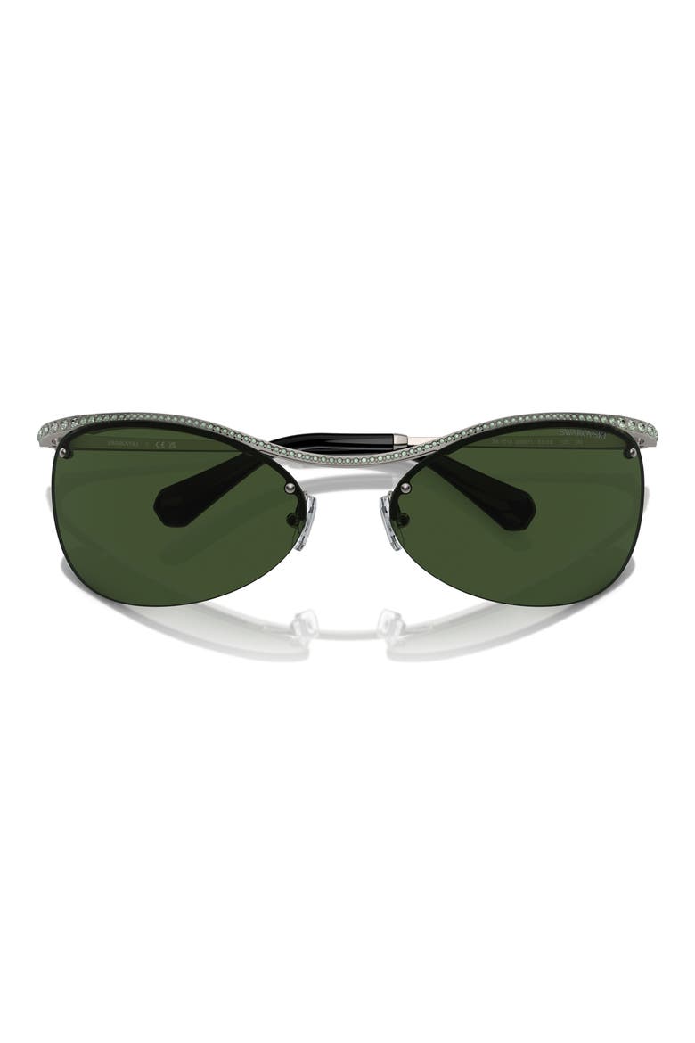 63mm Irregular Sunglasses, Alternate, color, GUNMETAL