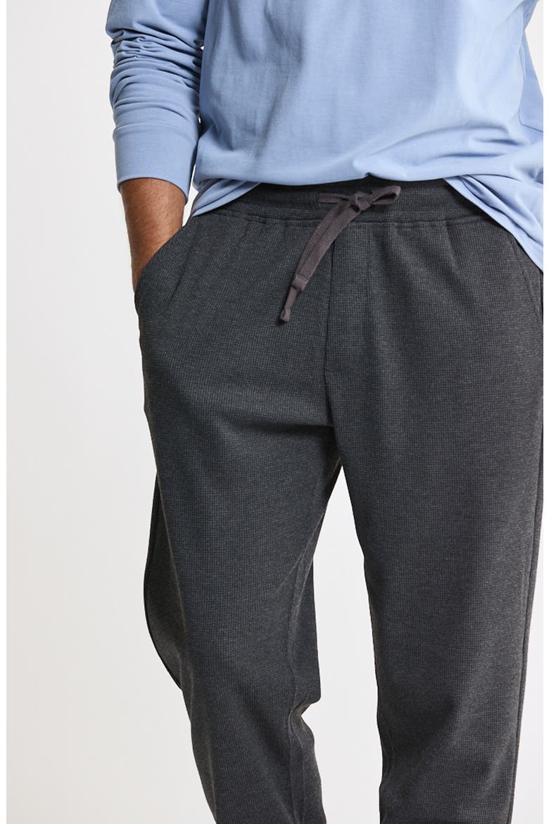 Brushed Waffle Jogger Pants, Alternate, color, CHARCOAL
