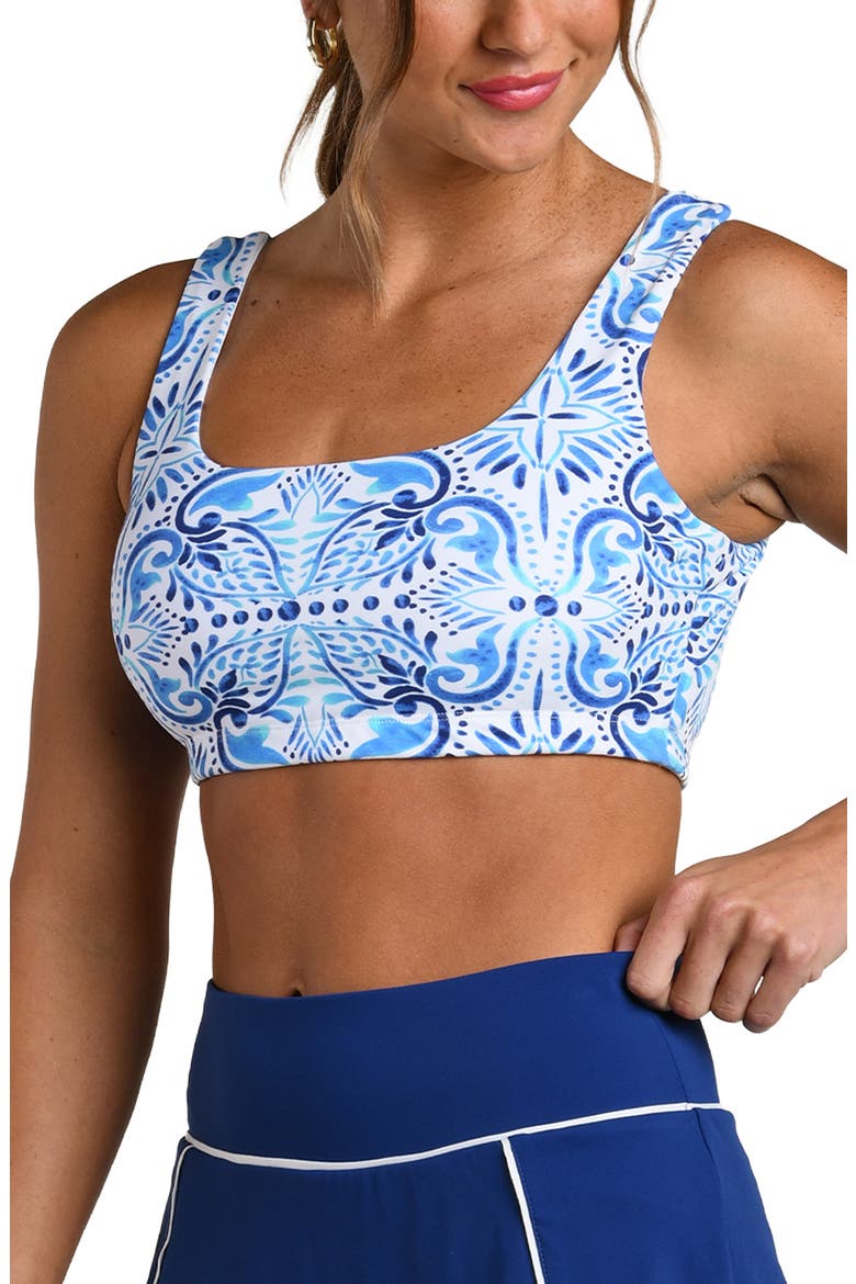 Blue Tile Sports Bra, Alternate, color, PACIFIC BLUE