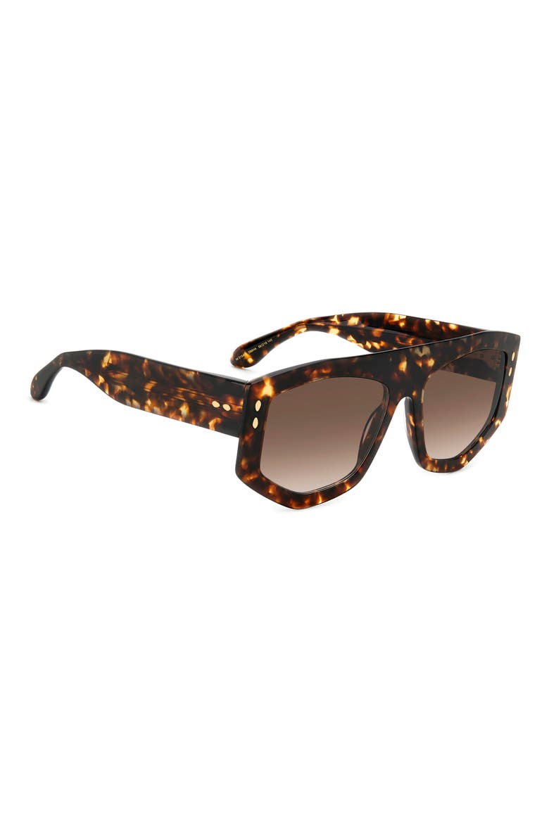 56mm Rectangular Sunglasses, Alternate, color, HAVANA