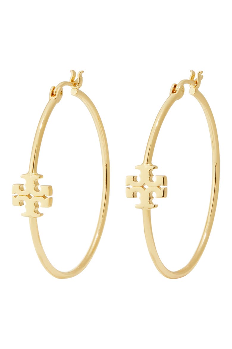 Eleanor Hoop Earrings, Main, color, TORY GOLD