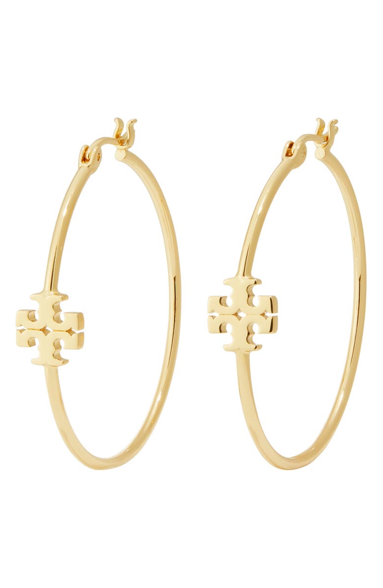 Tory Burch Eleanor Hoop Earrings, Main, color, 