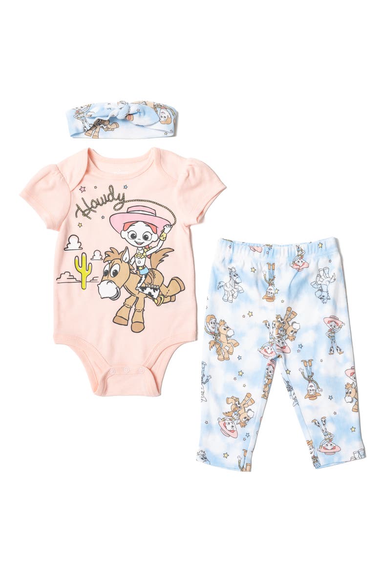 Toy Story Bodysuit and Pants Set, Main, color, Jessie Bullseye Blue