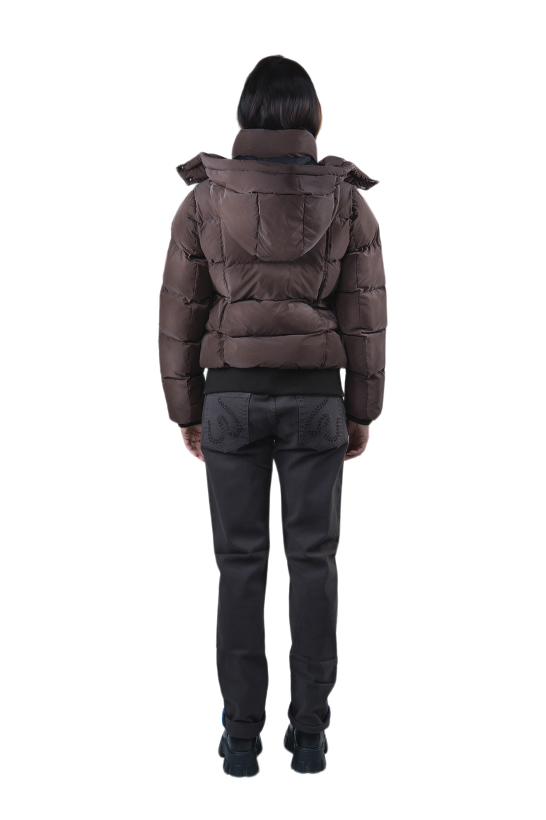 Women's Woody Bomber Quilted Coat, Alternate, color, MOCHA DIAMOND