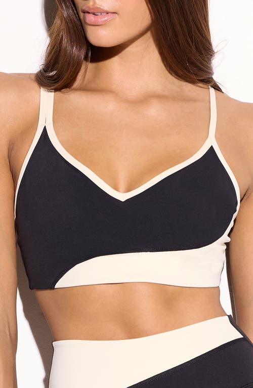 Spiritual Gangster Libra Asymmetric Longline Sports Bra In Black