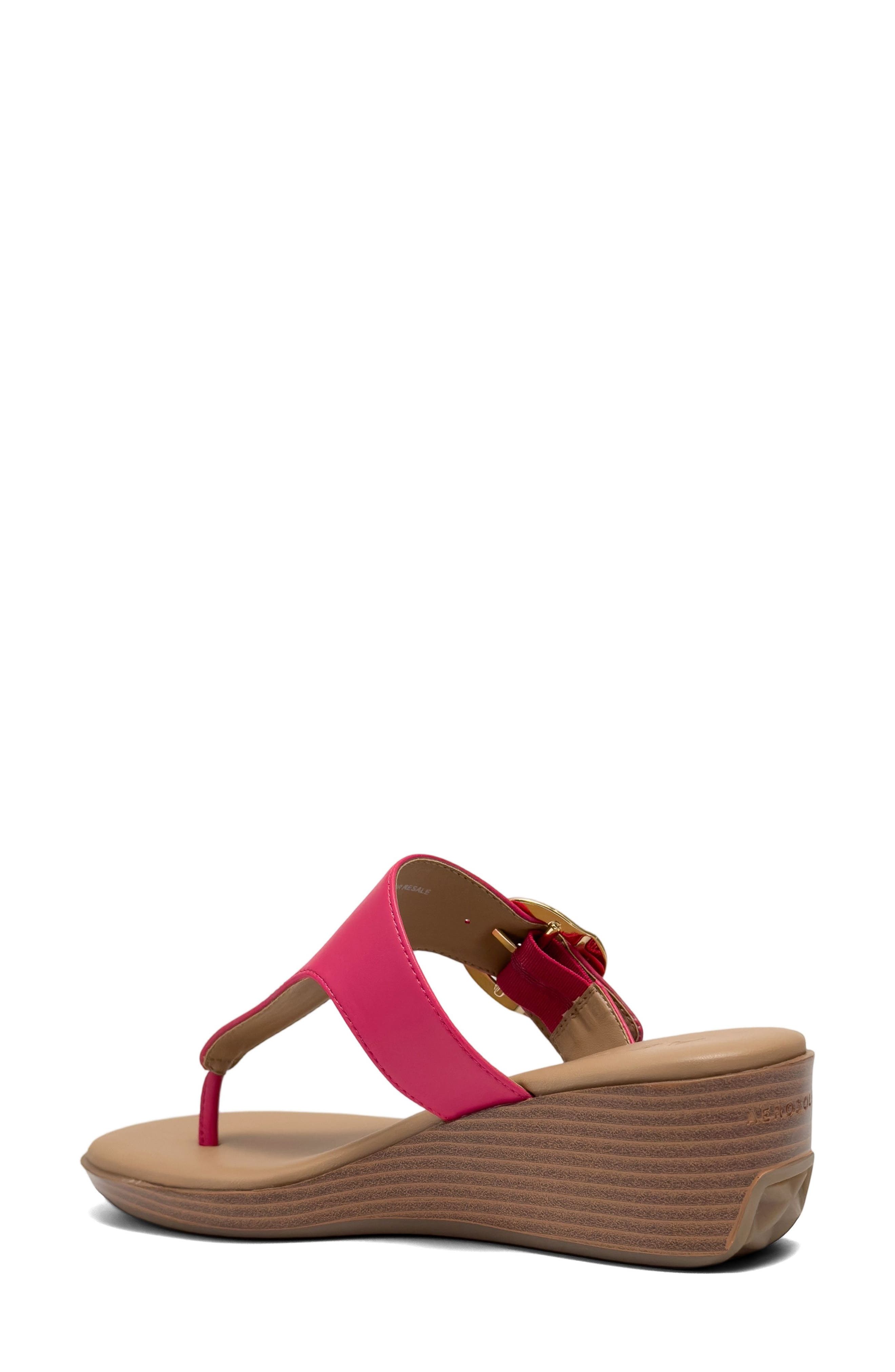 Aerosoles Izola Wedge Flip Flop, Alternate, color, Magenta