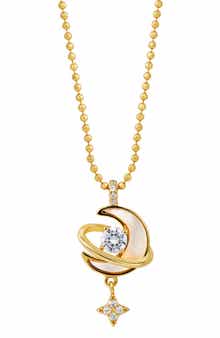 Celestial Mother of Pearl Pendant Necklace