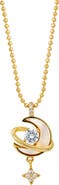 SAVVY CIE JEWELS Celestial Mother of Pearl Pendant Necklace