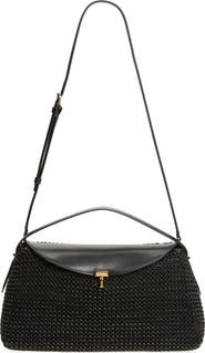 TOTEME T-Lock Woven Leather Top Handle Bag