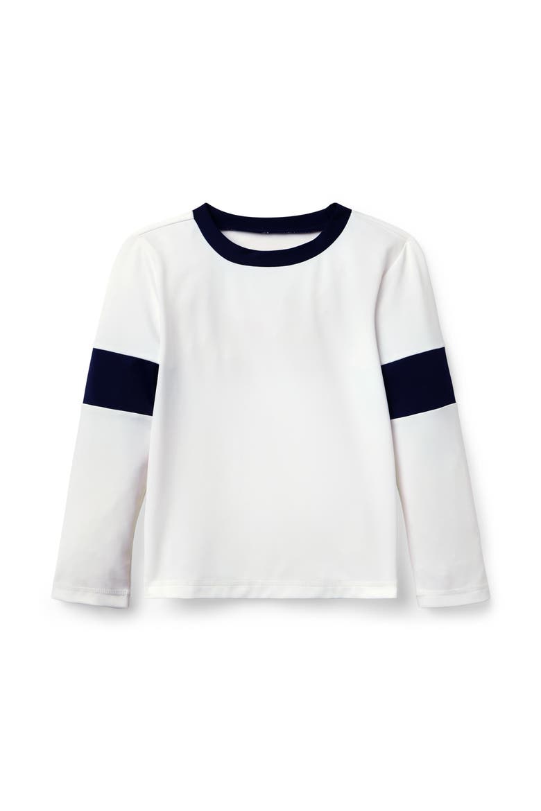 Recycled Stripe Rash Guard, Main, color, White