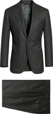 Thom Sweeney Structured Wide Lapel Wool Suit