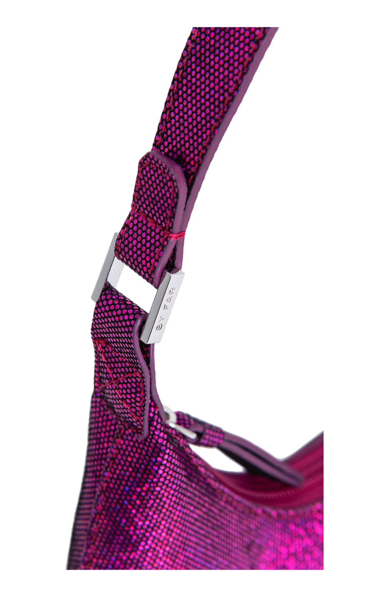 By Far Baby Amber Disco Leather Shoulder Bag, Alternate, color, 