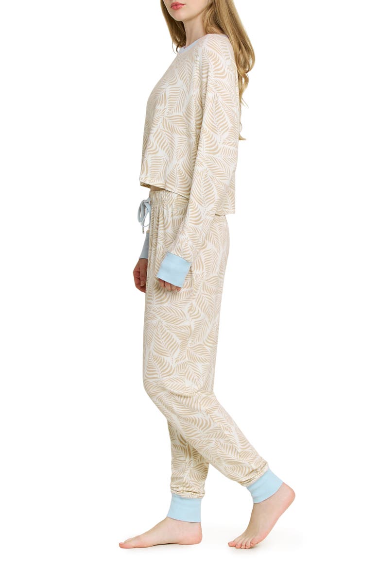Star Seeker Brushed Jersey Pajamas, Alternate, color, PALM RAYS