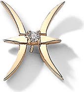 LANA 14K Gold Half Pair Solo Zodiac Stud Earring