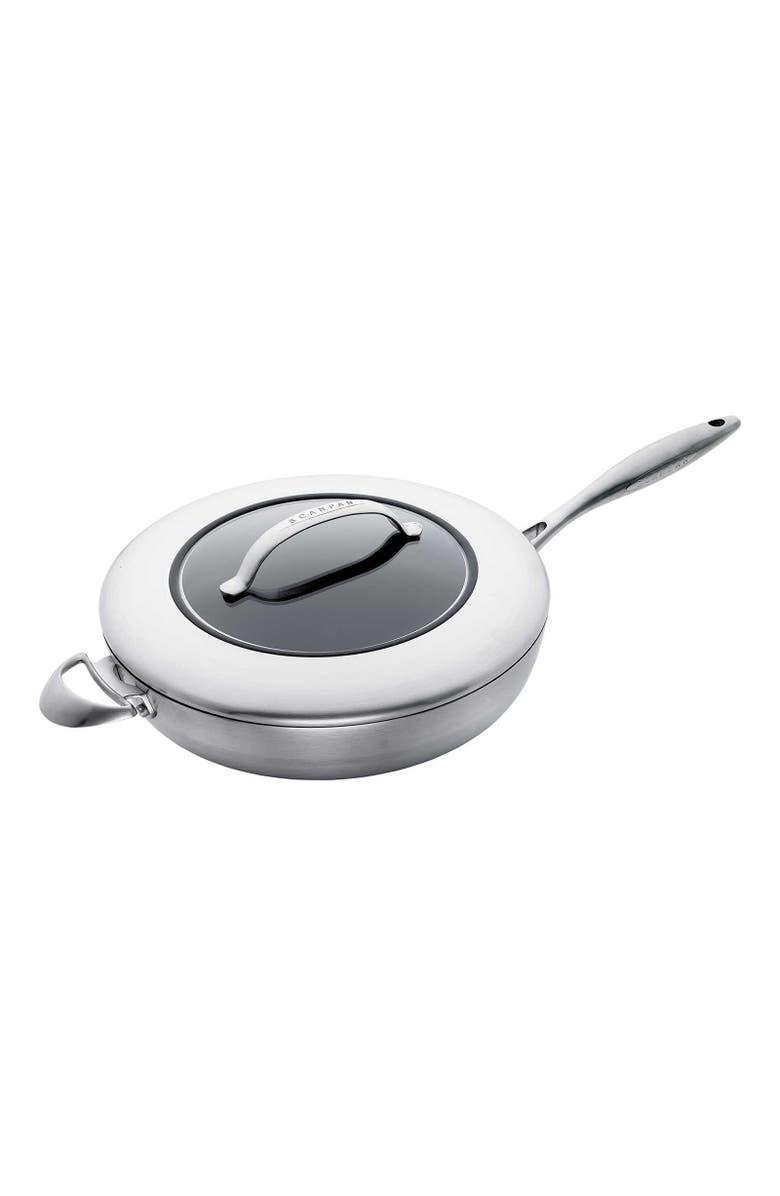 Scanpan CTX 12.75 Inch Nonstick Saute Pan with Lid, Stainless Steel, Alternate, color, Silver