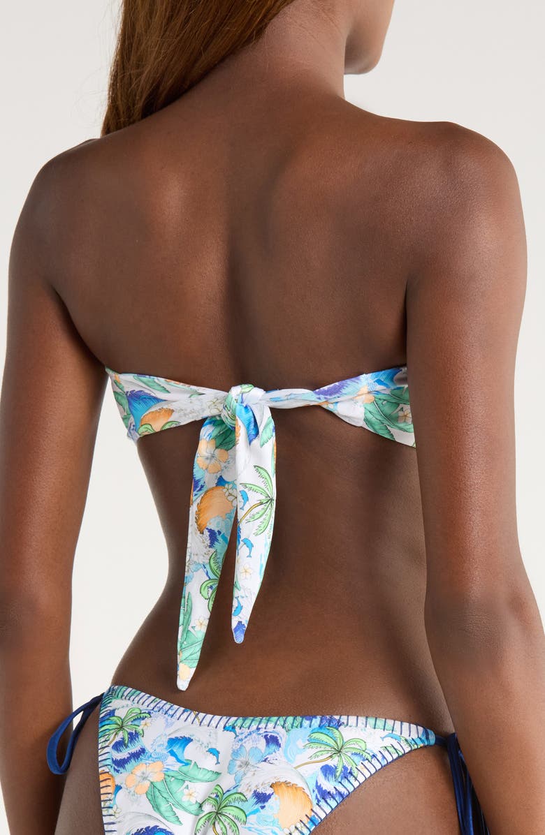 Kulani Kinis Strapless O-Ring Bikini Top, Alternate, color, Blue Crush