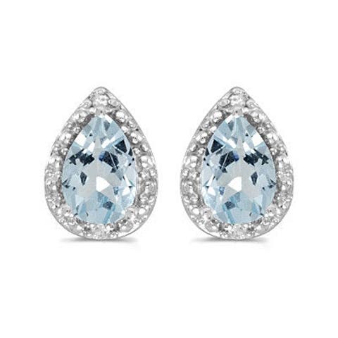 Pear Stud Earrings 14k