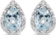ALLUREZ Pear Stud Earrings 14k