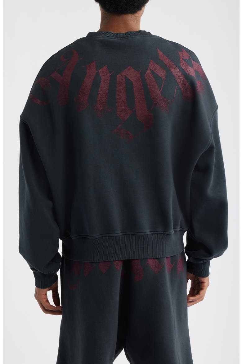 Big Neck Logo Sweatshirt, Alternate, color, BLACK BURGUNDY