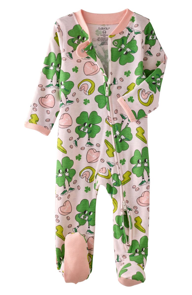 BUTTERBLU Scout Organic Cotton Footie, Alternate, color, 