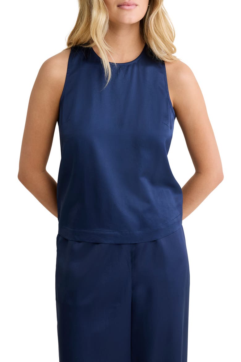 Stevie Satin Tank, Main, color, INK