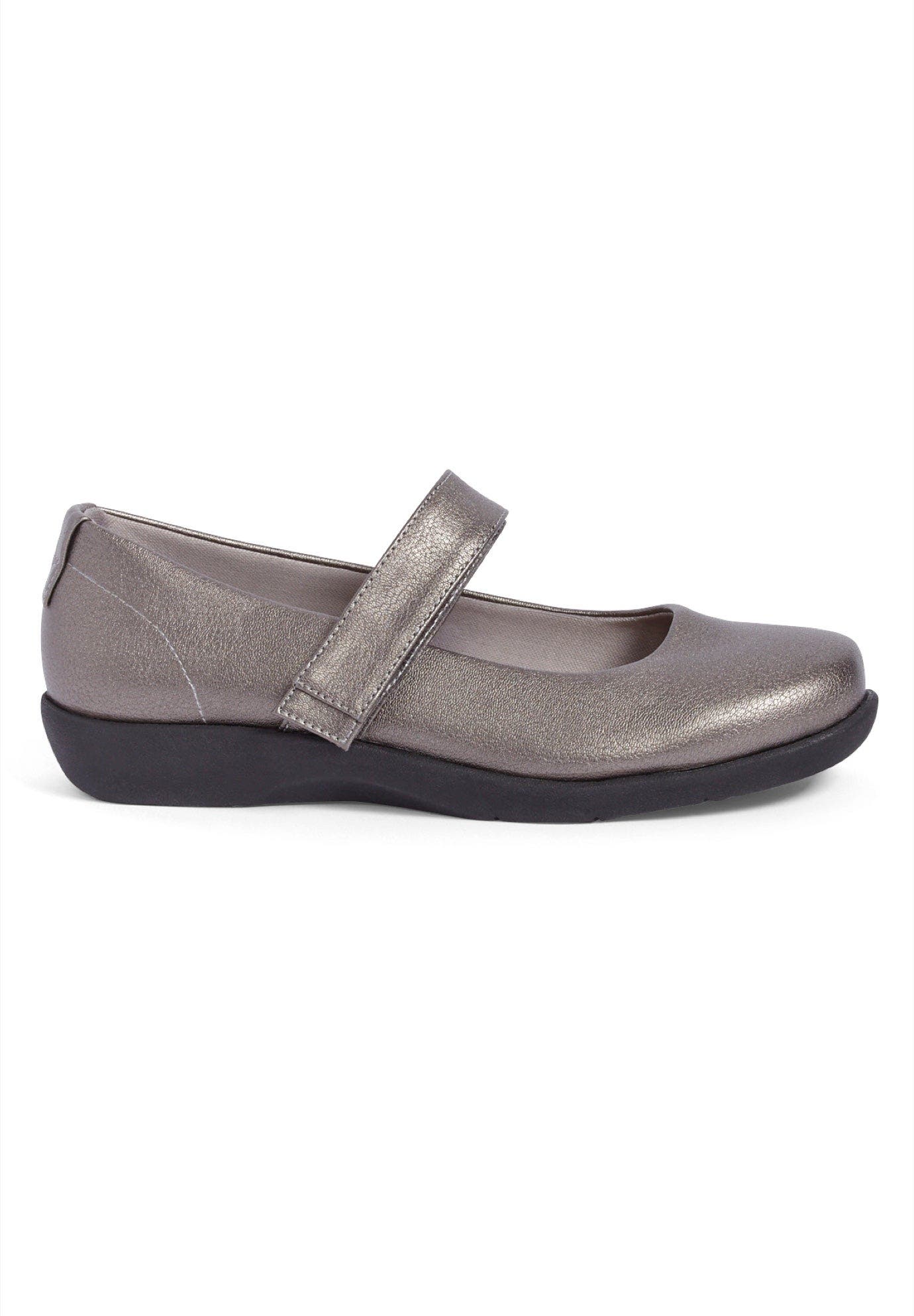 The Carla Mary Jane Flat, Alternate, color, GUNMETAL