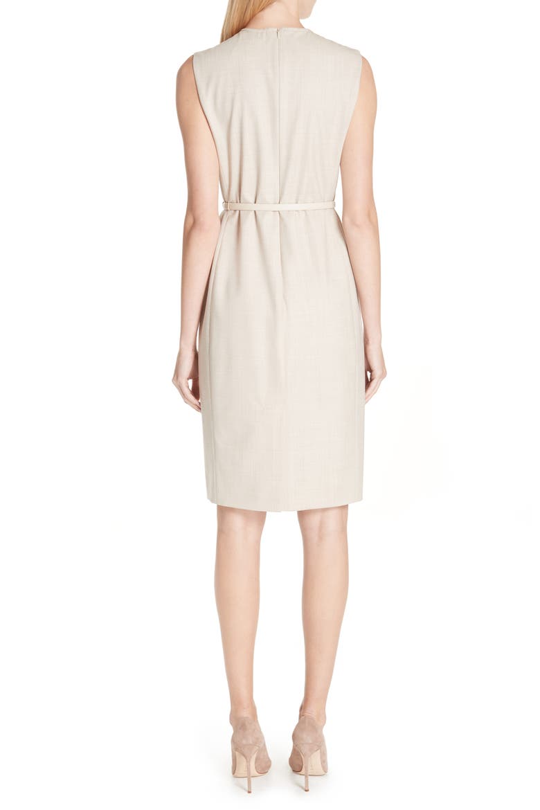 Petra Stretch Wool Dress, Alternate, color, BEIGE